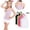 White, variant on Eltusu Girls Tank Tops, 5 Pieces Cotton Dance Crewneck Sleeveless Shirts White Size 10-12 T