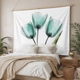thumbnail image 3 of Turquoise Aqua Tulips Tapestry for Bedroom Wall Hanging Tapestry, Pastoral Flower Floral Spring Ceiling Backdrop Tapestries Poster Blanket Wall Decor for Teens Room Living Room Dorm 59" x 90", 3 of 8