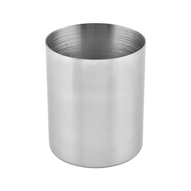 Stainless Steel Desktop Storage Container and Flower Vase Circular Pen Holder for Office Desk 10 cm Diameter