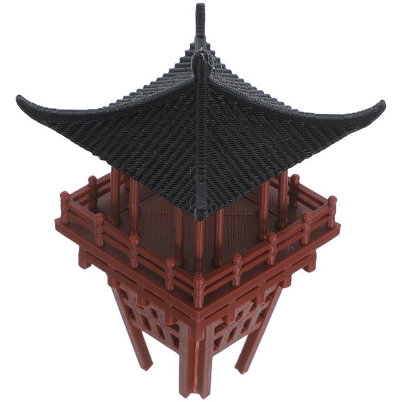 unbranded Mini Pagoda Statue Miniature Chinese Japanese Pavilion Sculpture Fairy Zen Garden Accessories Plastic Asian Tower for Bonsai Aquarium Landscape Decor