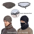 thumbnail image 5 of Conjunto de gorro y bufanda circular de punto de invierno con mascarilla y guantes con pantalla táctil, 5 of 5