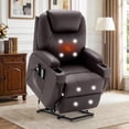 thumbnail image 1 of Korser Power Lift Recliner Chair for Elderly with Massage and Heat PU Leather for Living Room,Brown, 1 of 6