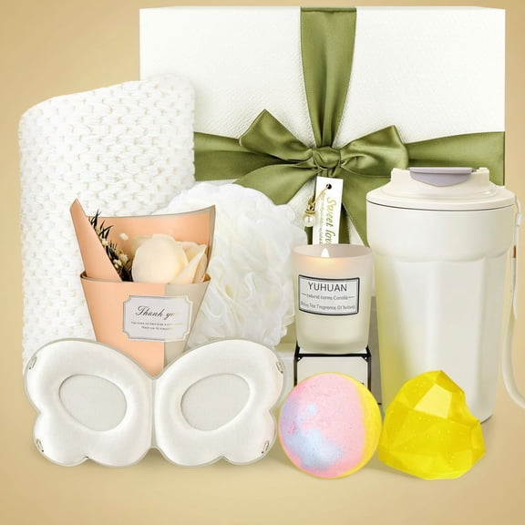 Happy Birthday Gifts for Women， Happy Bestie Birthday Gift Basket for Women, Mom, Wife, Girlfriend, Sister, Christmas, Valentine's Day, Mothers Day Gifts