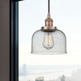 thumbnail image 2 of 616-1PH-AC-G74 Innovations Lighting Bell - 1 Light Cord Hung Mini Pendant In Modern Style-9.5 Inches Tall and 8 Inches Wide-Antique Copper, 2 of 2