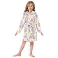 thumbnail image 6 of FORMRS Niños Bathrobe Unisex Hooded Robe Soft Plush Pajamas Sleepwear, Size 4-6T, Roller Disco, 6 of 7