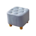 thumbnail image 1 of Taburete cuadrado pequeño, taburete otomano, taburete de ocio estable, reposapiés, taburete para cambiar zapatos, para entrada, guardería, sofá, hogar Azul, 1 of 10
