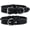 Black, variant on DowgClub Leather Dog Collar with Double D Rings - Handmade Full Grain Leather for Small Dogs, Black