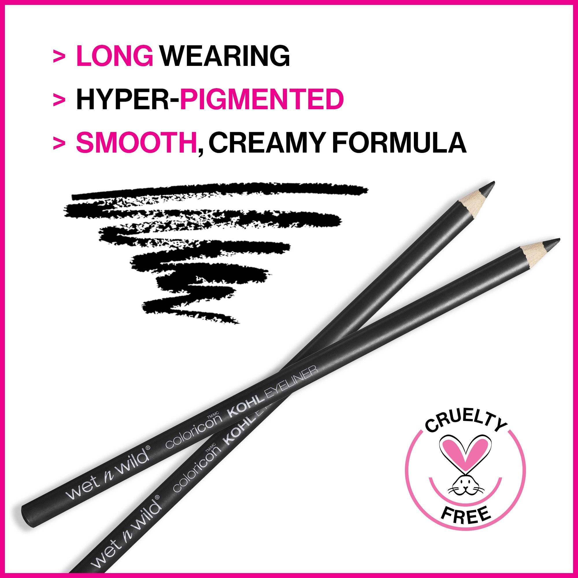 (12 pack) Wet n Wild Color Icon, Lightweight Kohl Eyeliner Pencil, Baby's Got Black, 0.04 oz