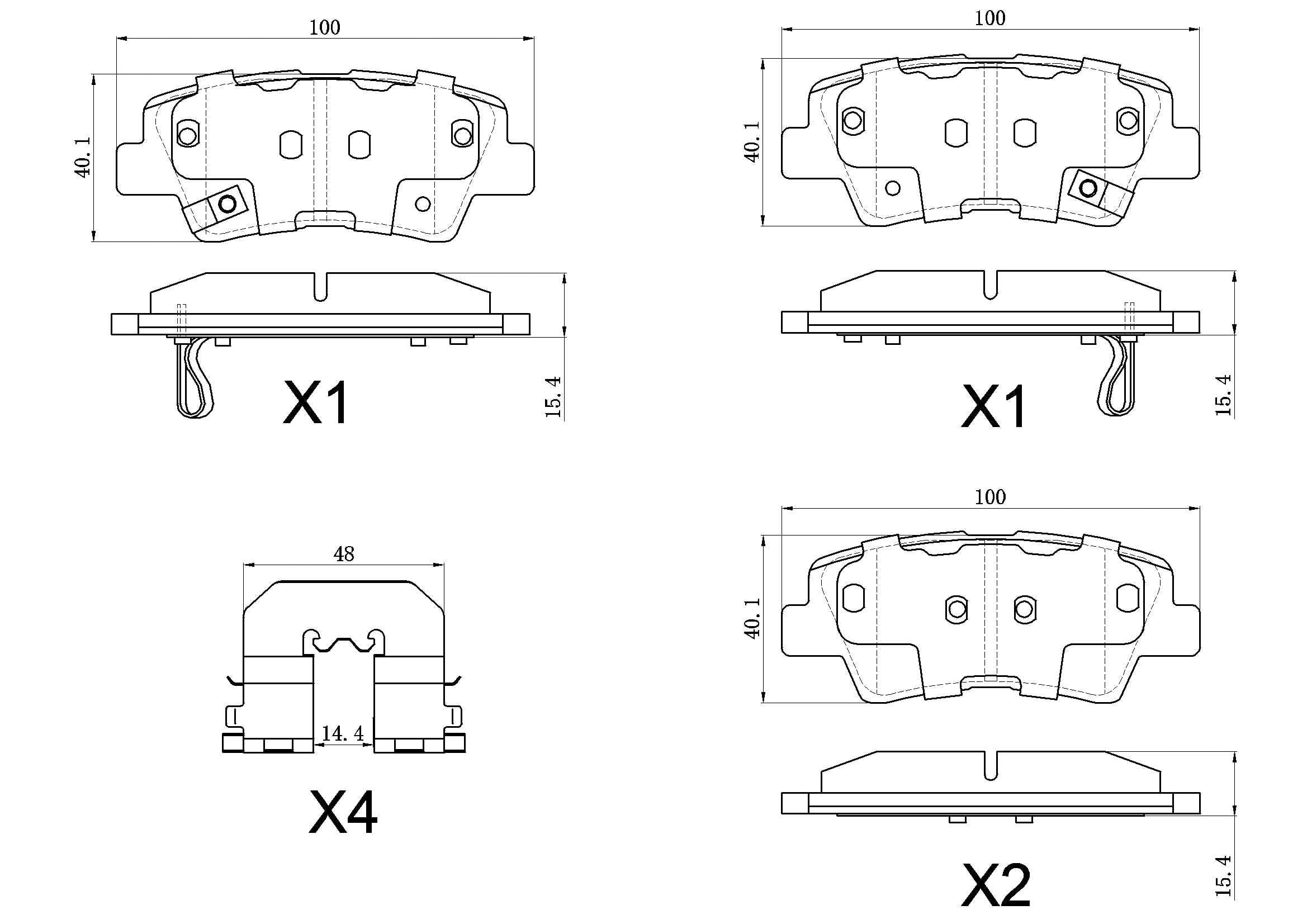 UltraHC 700 Brake Pad Set, Rear HC7.1313.0.C, Kia Amanti 2009-2007