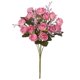 thumbnail image 1 of 5 ramas 15 cabezas ramo de flores de rosas artificiales simulación rosa decoración floral fiesta de bodas flor falsa, rosa oscuro Vogacara HA7227-03B, 1 of 6