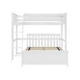 thumbnail image 4 of Max & Lily Solid Wood L-Shaped Bunk Bed, Twin over Full with Ladder for Kids, White, 4 of 11