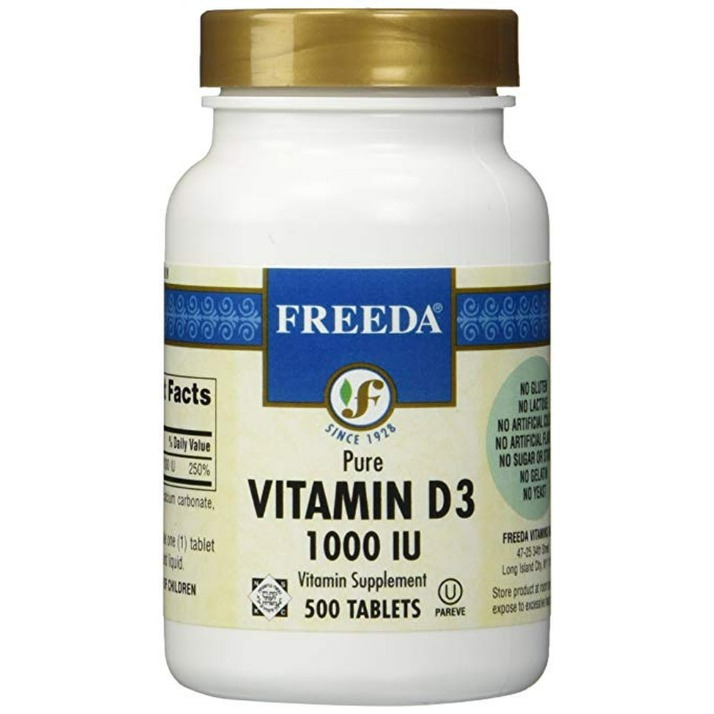 Freeda Kosher Vitamin D3 1000 IU 500 Tablets
