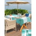 thumbnail image 4 of Outdoor Tablecloth with Umbrella Hole and Zipper, Green Geometric Rectangle Table Cloth 52x70 Inch Waterproof Tablecloth, Watercolor Ombre Modern Abstract Art Picnic Table Cover for Patio Camping, 4 of 7