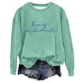 thumbnail image 4 of Chandail en Molleton Brodé pour Femmes, Manches Longues, Col Rond, Imprimé Lettre Drôle, 4 of 4