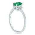 thumbnail image 6 of SZUL Women's Emerald and Diamond Ring in 10K White Gold, 6 of 6