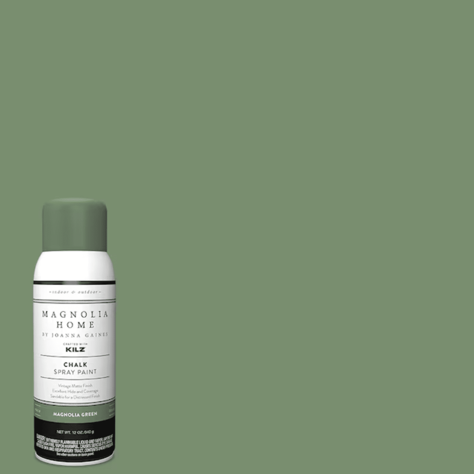 KILZ Magnolia Home Super-Matte Chalk Spray Paint, 12 oz – Magnolia Green