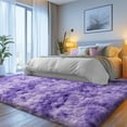 thumbnail image 2 of ZENELESS Large Fluffy Area Rugs for Living Room,8x10 Shag Rectangular Carpets for Bedroom, Tie-Dye Purple, 2 of 7