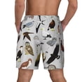 thumbnail image 4 of Uemuo Animal Bird Pattern Mens Swim Trunks Quick Dry Board Shorts with Mesh Lining, Stretch Beach Shorts Quick Dry No-Chafing Board Shorts-Small, 4 of 9