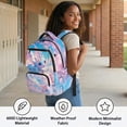 thumbnail image 5 of Yspwyqan Cherry Blossom Baby Dragon Teen Boys Backpack, 600D Durable Polyester School Bag, 17 Inch Large Capacity Laptop Backpack with Front Pocket for Middle High School Hiking, 5 of 7