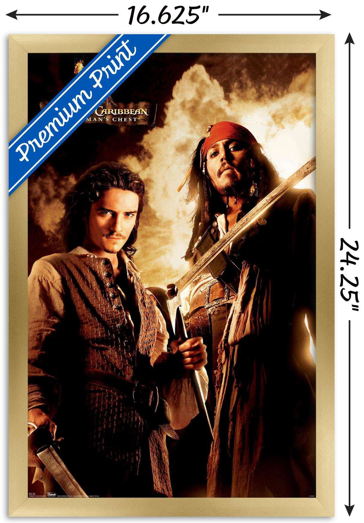 Disney Pirates of the Caribbean: Dead Man's Chest - Duo Wall Poster, 14.725" x 22.375", Framed