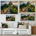 thumbnail image 4 of Designart "Sunset Glow over the Great Wall of China" Landscapes Framed Wall Art - Traditional Green China Bedroom Framed Canvas Wall Art, 4 of 6