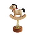 thumbnail image 3 of Estatua de animal para decoración de salpicadero de coche, cabezón, accesorios de madera, caballo mecedor Estilo A, 3 of 9