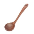thumbnail image 2 of Cuchara para cocinar de madera de wengué de primera calidad para cocina con mango curvado, 2 of 8