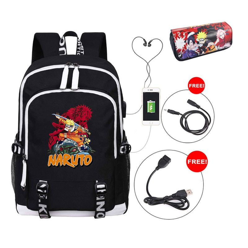 SHIYAO Anime Naruto Cosplay Bookbag Backpack Set, School Bag Daypack