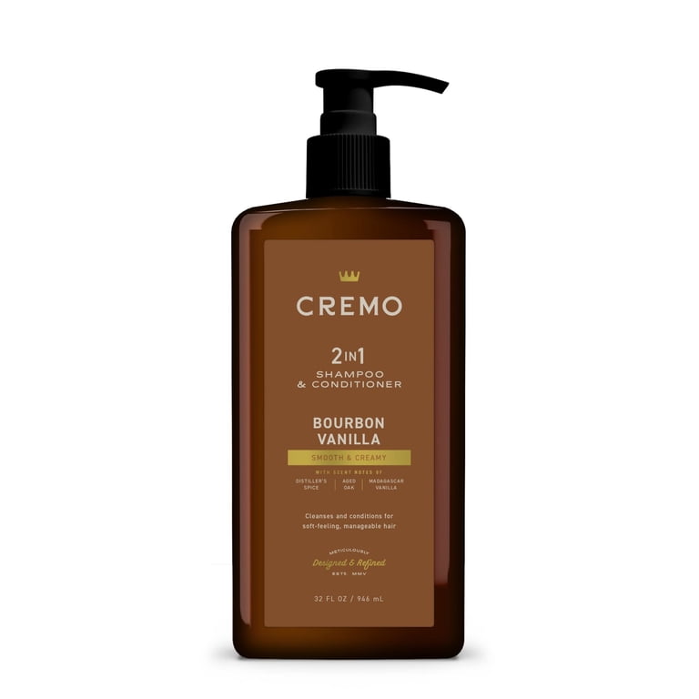 Cremo 2-in-1 Shampoo & Conditioner, Bourbon Vanilla Scent, 32 fl