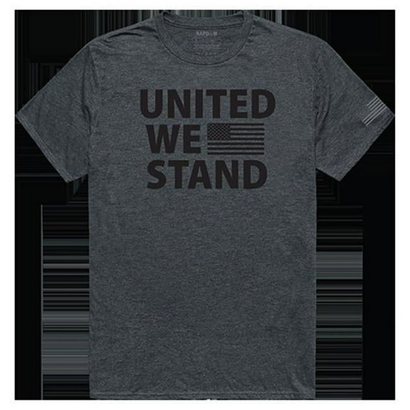 United We Stand Tactical Graphic T-shirt, Heather Charcoal - Extra Large