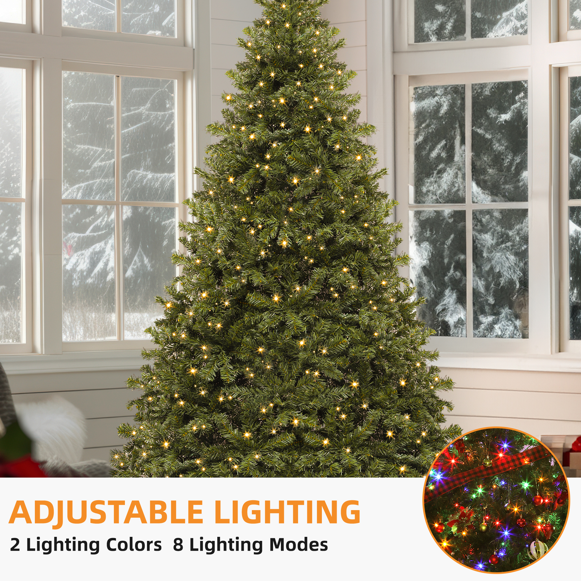 Uforic 6ft Pre-Lit Artificial Christmas Tree photo 3