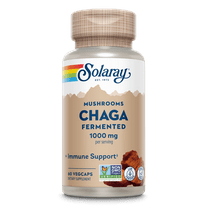 Solaray Fermented Chaga Mushroom 500 mg | Healthy Immune Function Support | 30 Servings | 60 VegCaps