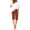 Red 1, variant on Yubnlvae Summer Casual Shorts for Women - High Waist Elastic Waist 3 Inseam Linen Shorts - Breathable Loose Fit Beach Shorts (S-XXXXXL) (A | L)