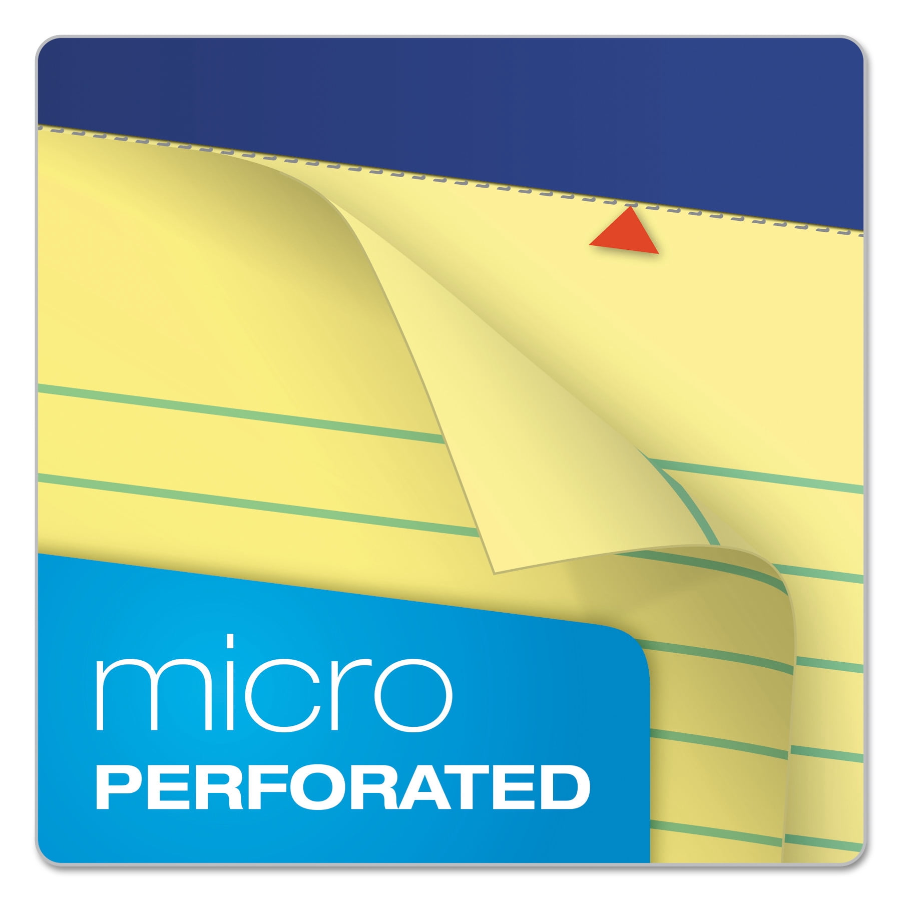 Ampad Perforated Writing Pad, Narrow, 5 x 8, Canary, 50 Sheets, Dozen -TOP20204