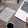 thumbnail image 3 of 3X Mini USB Wired Numeric Keypad Numpad 18 Keys Digital Keyboard for Accounting Teller Laptop Windows Android (White),3 x Wired Keyboard,white, 3 of 9