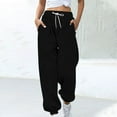 thumbnail image 5 of Weiqiqre Sweatpants Women Baggy Drawstring High Waist Sweat Pants Bottom Jogger Pants, 5 of 5