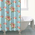 thumbnail image 4 of Pioneer Flower Floral Print Pattern Shower Curtain 72"x72" ,Bathroom Decorative Shower Curtains Set with 12 Hooks,Modern Waterproof Washable Shower Curtain, 4 of 6