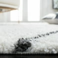 thumbnail image 4 of SAFAVIEH August Delroy Diamond Shag Area Rug, Ivory/Dark Grey, 8' x 10', 4 of 8