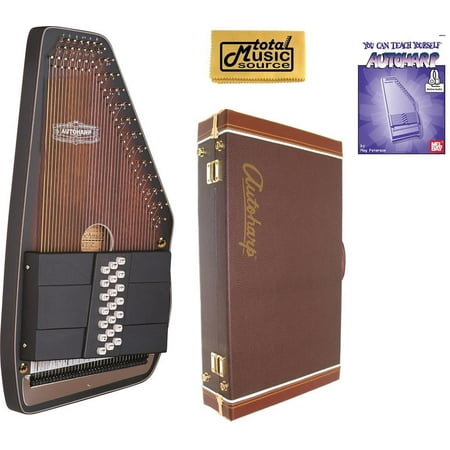 Oscar Schmidt 21 Chord Electric Autoharp, Solid Spruce Back, Satin, OS11021AE w/Hard Case, OS11021AE AC449PACK