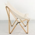 thumbnail image 4 of AmeriHome Canvas and Bamboo Butterfly Chair - White - 2 Piece Set, 4 of 4