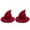 Red, variant on 2 Pack Halloween Witch Hat, Wool Blend Knitted Wizard Hat with Wide Brim, Foldable Costume Accessory for Party Cosplay and Holiday Dress Up, Red