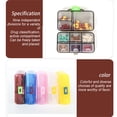 thumbnail image 3 of Pill Organizer Mini Storage Weekly Tablet Container Sealed Large Grids Large Capacity Dispenser Daily Holder Travel Household Reminder Pink, 3 of 9