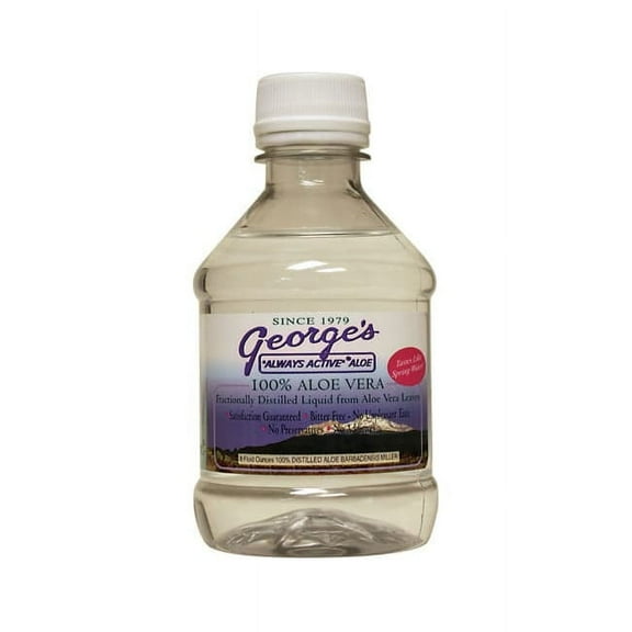 George's Always Active Aloe 100% Aloe Vera Fractionally Distilled Liquid 8 oz Liquid