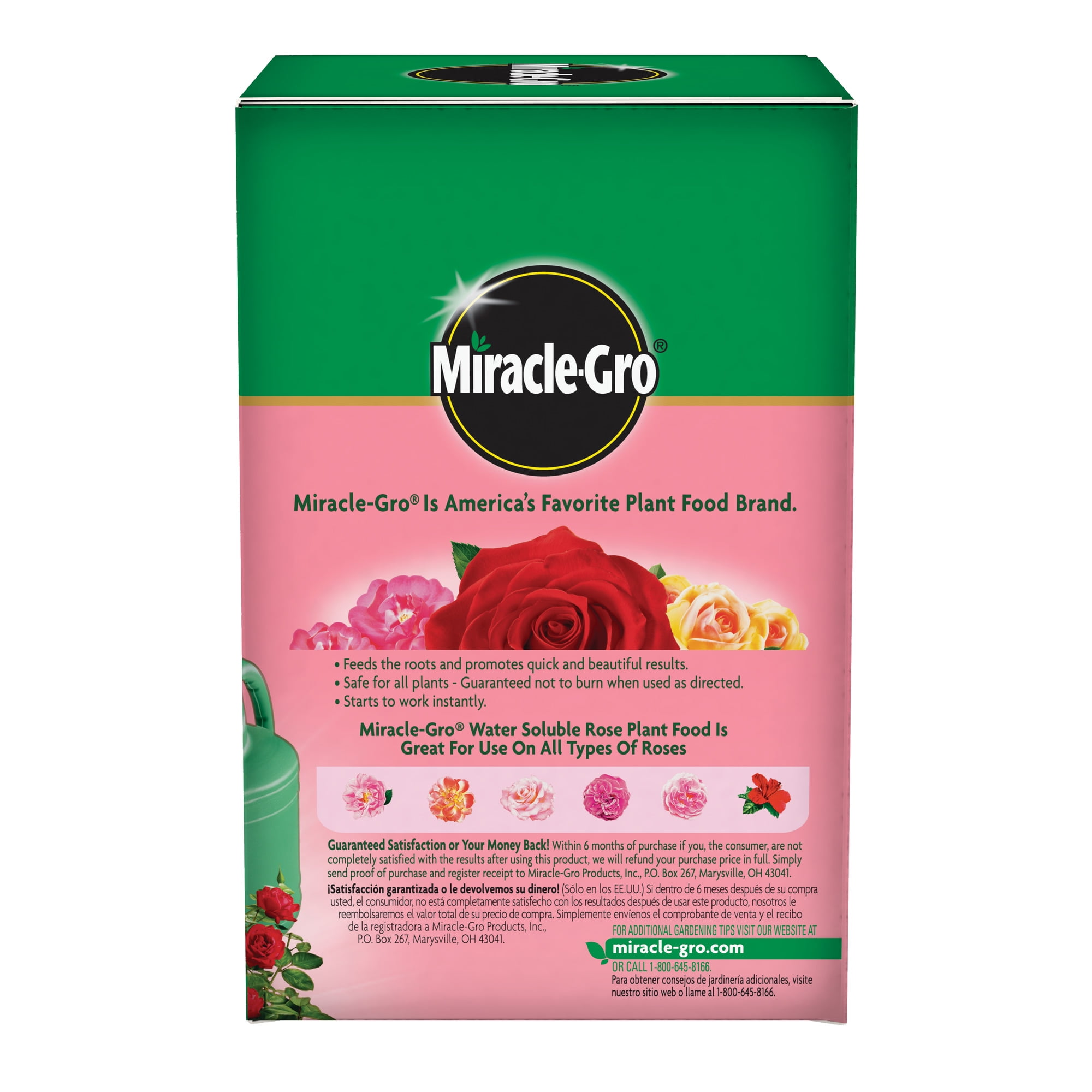 Miracle-Gro Water Soluble Rose Plant Food, 1.5 lbs., 2-Pack, Feeds Instantly