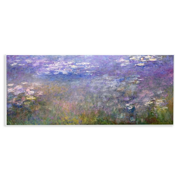 Stupell Industries Classic Monet Pond Lilies Landscape & Nature Painting Unframed Art Print Wall Art, 17 x 7