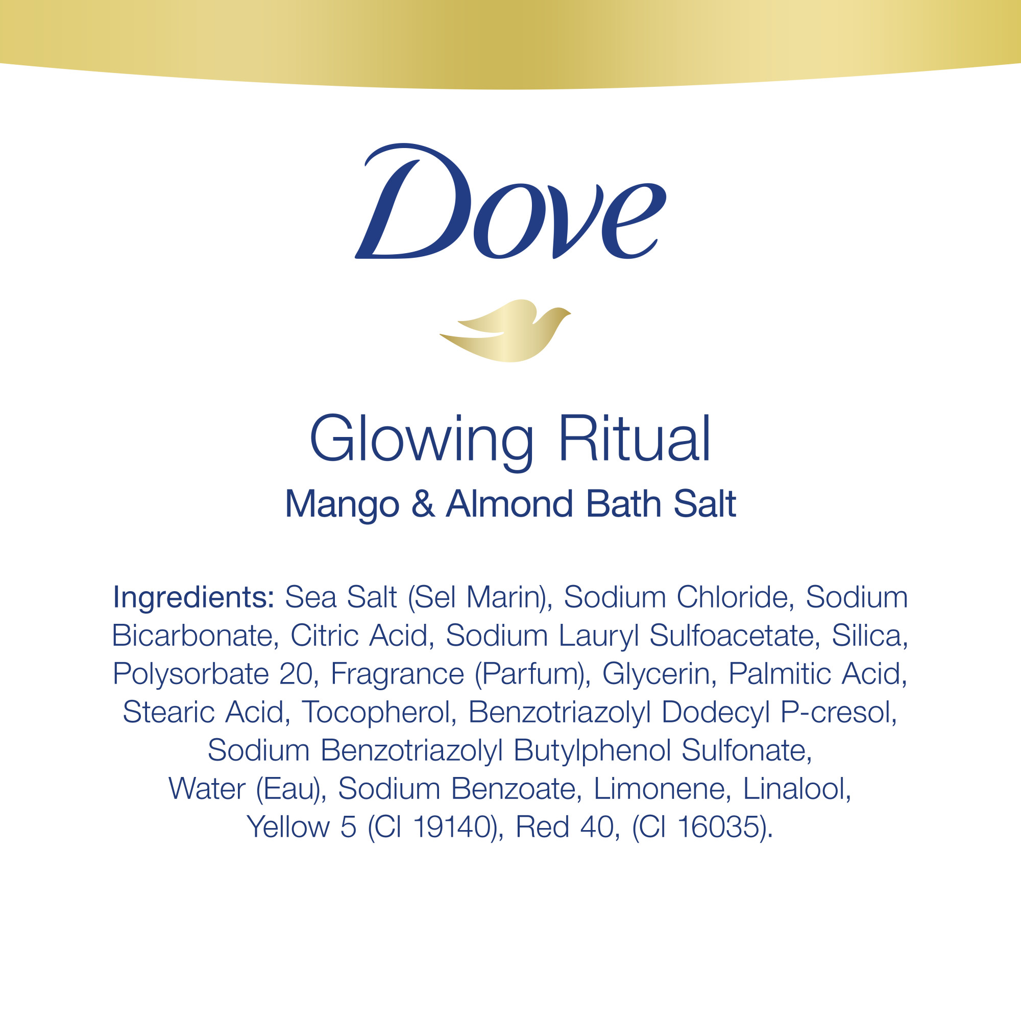 Dove Glowing Care Foaming Bath Salts Mango and Almond, 28 Oz. - image 3 of 3