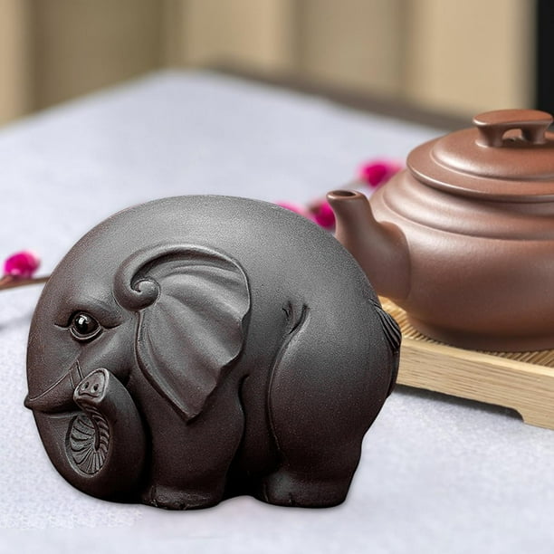 Estatuilla de , miniescultura, té, mascota, estatuilla en miniatura, adorno de escritorio para oficina, sala de té, escritorio, sala de estar, Marron oscuro Macarena Figura de escritorio