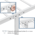thumbnail image 5 of Renwick Twin Size Cloud-Inspired Design Metal Bed for Adult, White, 5 of 9