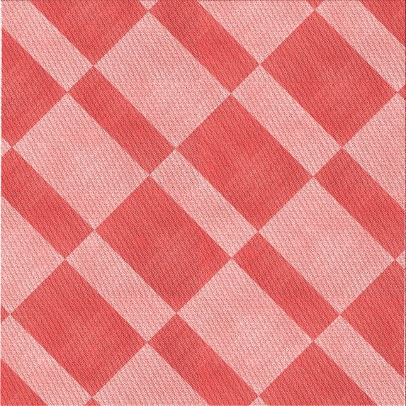 Ahgly Company Indoor Square Patterned Light Coral Pink Area Rugs, 8' Square