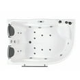 EAGO AM124ETLR 6 ft Right Corner Acrylic White Whirlpool Bathtub for